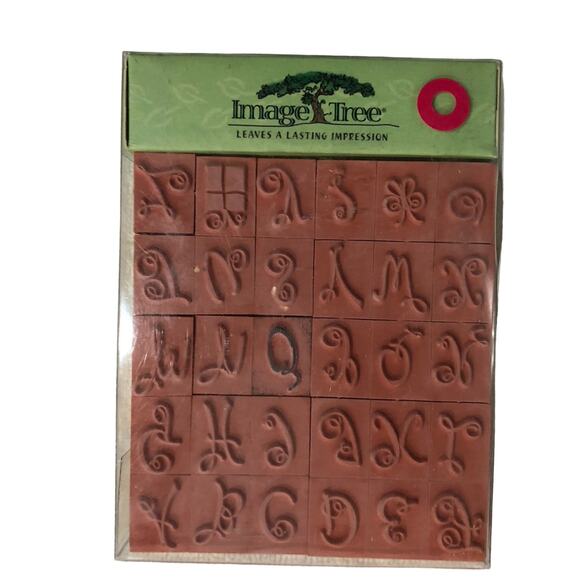 Image Tree Alphabet Stamps Swirly Letters New in Package - Picture 2 of 5